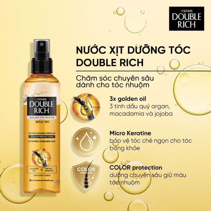 Nước Xịt Dưỡng Tóc Double Rich Chuyên Sâu Cho Tóc Nhuộm 120ml - Ảnh 3
